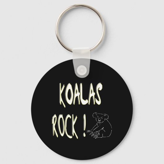 Koalas Rock! Button Sleutelhanger (Voorkant)