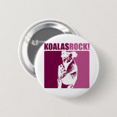 Koalas Rock! Ronde Button 5,7 Cm (Voorkant /achterkant)