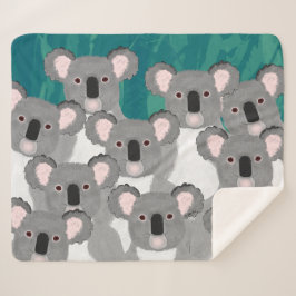 Koalas Sherpa Blanket Sherpa Deken