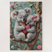 Koalas Snuggled Tight on Eucalyptus Branch Legpuzzel (Verticaal)