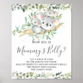 Koalas Twins Douche Hoe groot is mama's buik spel Poster (Voorkant)