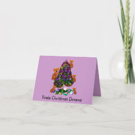 Koalas Wenskaarten voor kerstmorgen Feestdagen Kaart