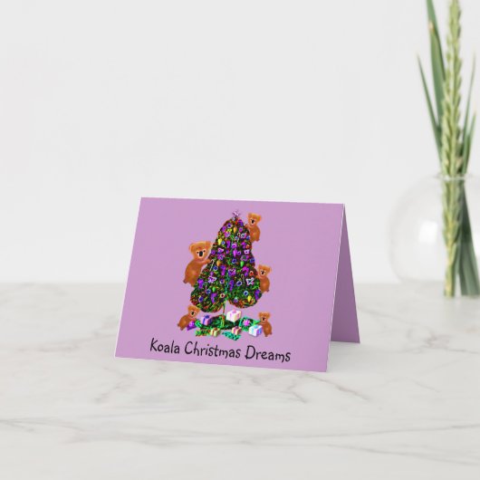 Koalas Wenskaarten voor kerstmorgen Feestdagen Kaart (Voorkant)