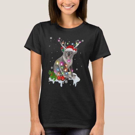 Koalas Xmas Santa Hat Koala Christmas T-shirt (Voorkant)