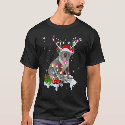 Koalas Xmas Santa Hat Koala Christmas T-shirt (Voorkant)