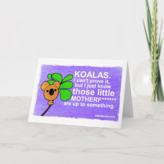 Koala's zijn iets van plan kaart
