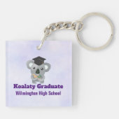 Koalaty afstuderen Pun Koala in het Pet van Afstud Sleutelhanger (Achterkant)