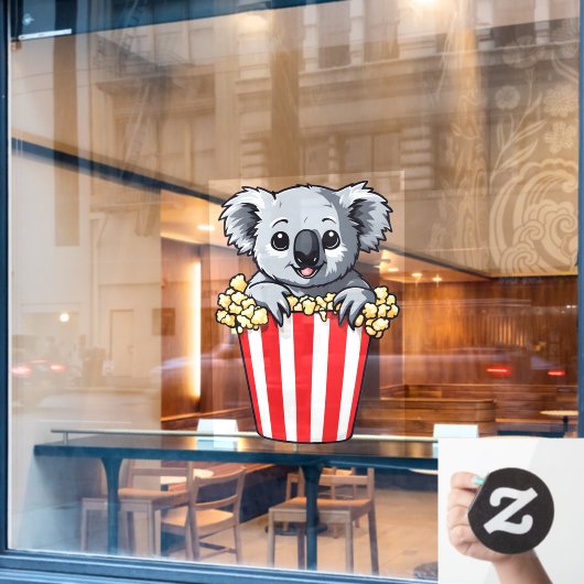 Koalaty Popcorn Raamsticker (Cafe Raam)