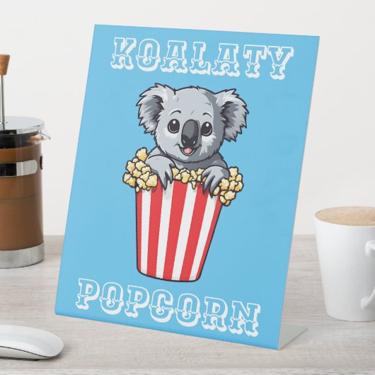 Koalaty Popcorn Reclamebord Met Voetstuk (Insitu)