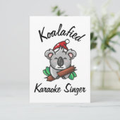 Koalaverdachte  Karaoke Zanger Kaart (Staand voorkant)