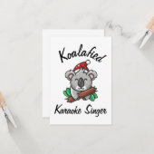 Koalaverdachte  Karaoke Zanger Kaart (Voorkant / Achterkant in situ)
