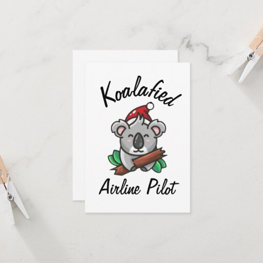 Koalavlieger Piloot Kaart (Voorkant / Achterkant in situ)