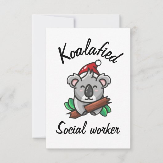 Koalavormige socialewerkerkaart kaart (Voorkant)