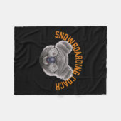 Koalified Snowboarding Coach Snowboarder Grappig W Fleece Deken (Voorkant (Horizontaal))