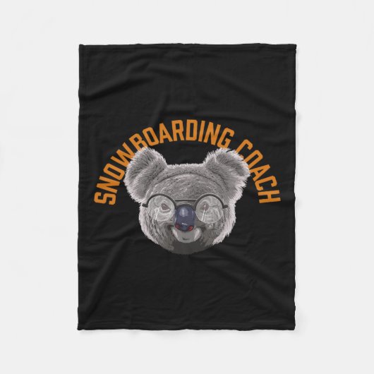 Koalified Snowboarding Coach Snowboarder Grappig W Fleece Deken (Voorkant)