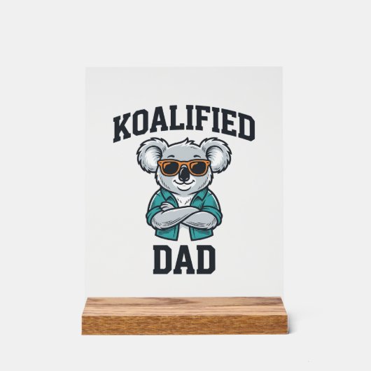 Koalified Vader Cute Koala Vader Shirt Ontwerp_1 Acryl Bord (Voorkant)
