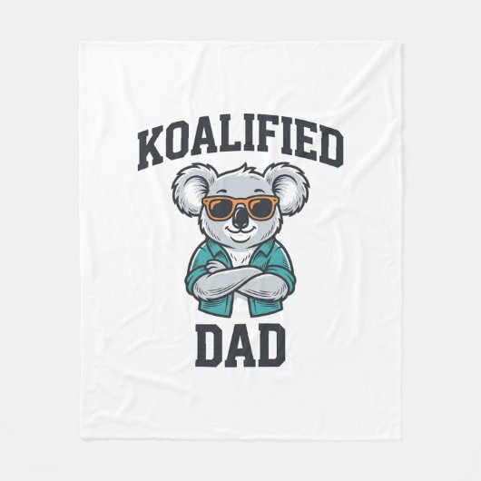 Koalified Vader Cute Koala Vader Shirt Ontwerp_1 Fleece Deken (Voorkant)