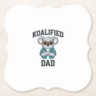 Koalified Vader Cute Koala Vader Shirt Ontwerp_1 Kartonnen Onderzetters