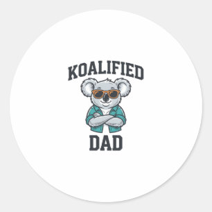 Koalified Vader Cute Koala Vader Shirt Ontwerp_1 Ronde Sticker