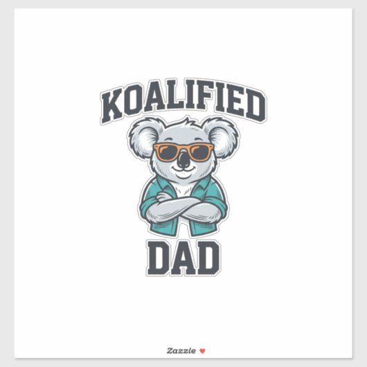 Koalified Vader Cute Koala Vader Shirt Ontwerp_1 Sticker (Vel)