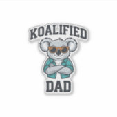 Koalified Vader Cute Koala Vader Shirt Ontwerp_1 Sticker (Voorkant)