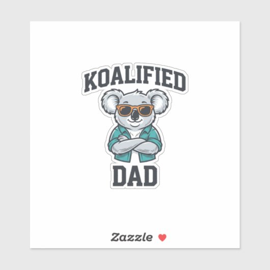 Koalified Vader Cute Koala Vader Shirt Ontwerp_1 Sticker (Vel)