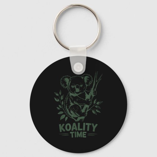 Koality Time Funny Koala Bear Sleep Men Women Girl Sleutelhanger (Voorkant)
