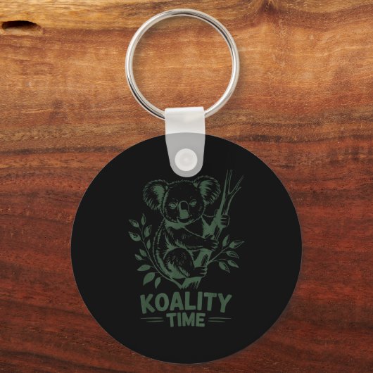 Koality Time Funny Koala Bear Sleep Men Women Girl Sleutelhanger (Voorkant)