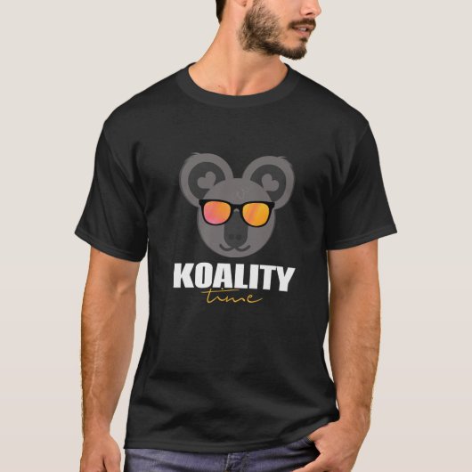 Koality Time Sarcastic Koala Beer Gezegden Artwork T-shirt (Voorkant)