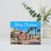 Koa's Skaten Kerstmis Briefkaart (Staand voorkant)