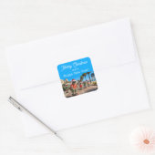 Koa's Skaten Kerstmis Vierkante Sticker (Envelop)