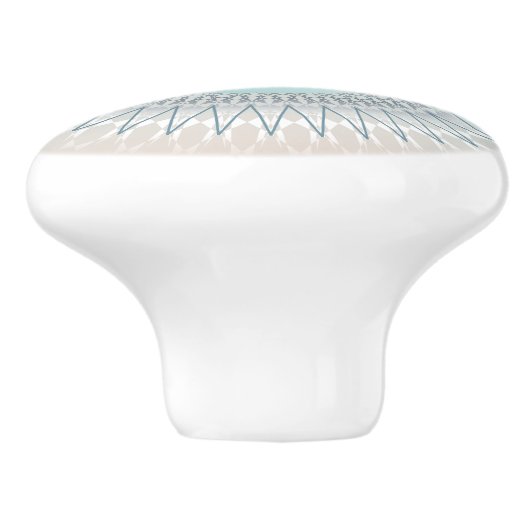 Koastal Turquoise Keramische Knop (Zijkant)