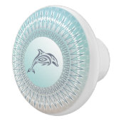 Koastal Turquoise Keramische Knop (Rechts)