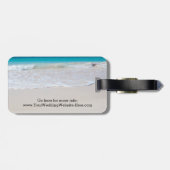 Koastal Vows Destination Wedding Save the Date Bagagelabel (Achterkant horizontaal)