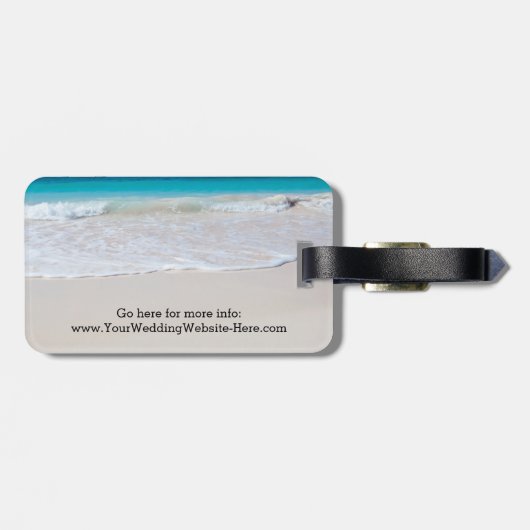 Koastal Vows Destination Wedding Save the Date Bagagelabel (Achterkant horizontaal)