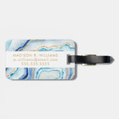 Kobalt Agate II Bagagelabel (Achterkant horizontaal)