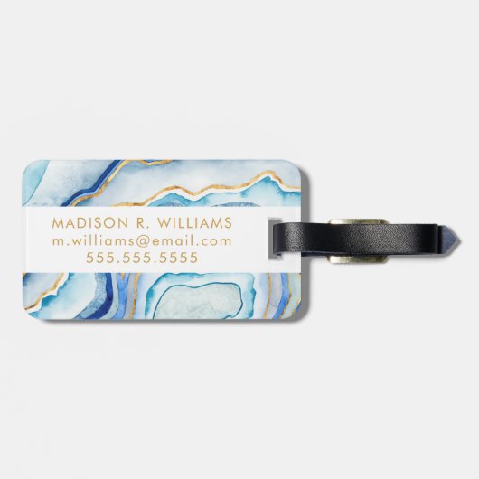 Kobalt Agate II Bagagelabel (Achterkant horizontaal)