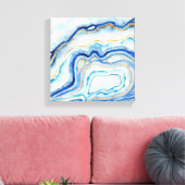 Kobalt Agate II Canvas Afdruk (Insitu (Woonkamer))