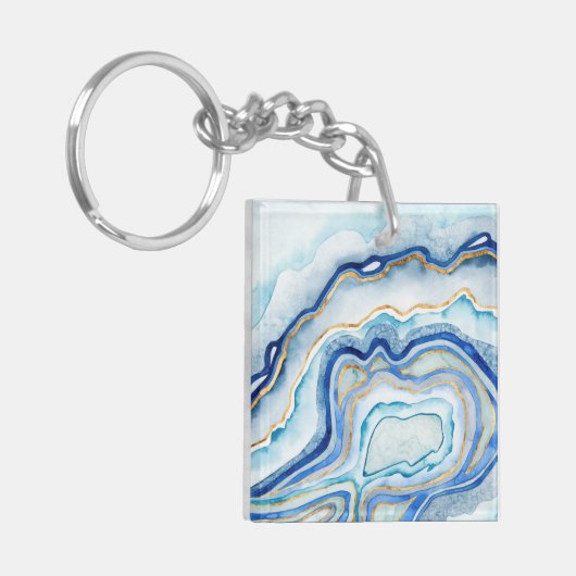 Kobalt Agate II Sleutelhanger (Voorkant Links)