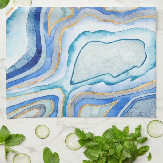 Kobalt Agate II Theedoek (Gevouwen)