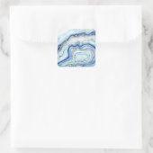 Kobalt Agate II Vierkante Sticker (Tas)