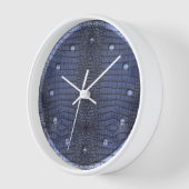 Kobalt Alligator Skin Large Clock (Hoek)