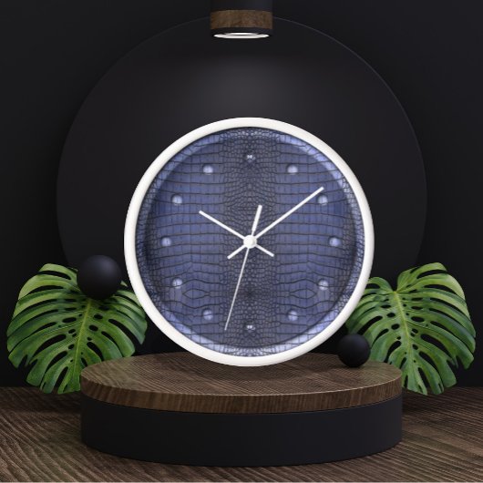 Kobalt Alligator Skin Large Clock