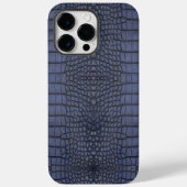 Kobalt Alligator Texture Print Case-Mate iPhone Case (Achterkant)
