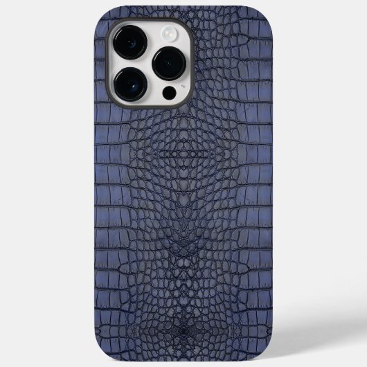 Kobalt Alligator Texture Print Case-Mate iPhone Case (Achterkant)