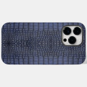 Kobalt Alligator Texture Print Case-Mate iPhone Case (Achterkant (horizontaal))