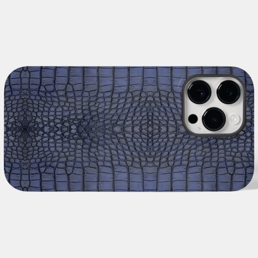 Kobalt Alligator Texture Print Case-Mate iPhone Case (Achterkant (horizontaal))