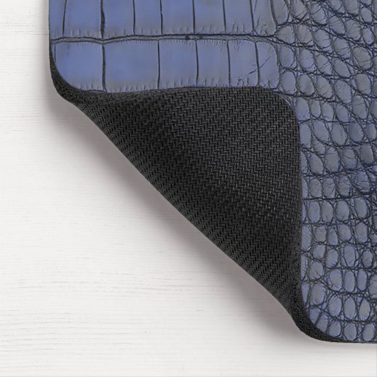 Kobalt Alligator Texture Print Muismat (Hoek)