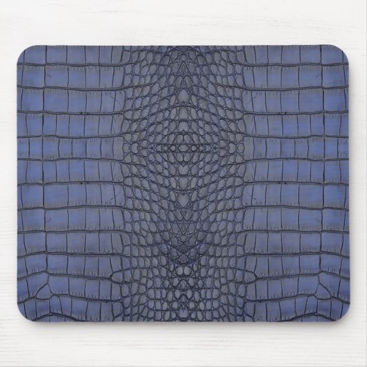 Kobalt Alligator Texture Print Muismat (Voorkant)