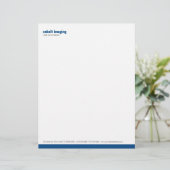 Kobalt basispaneel persoonlijk briefhoofd (Staand voorkant)